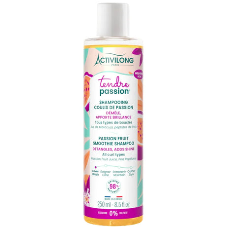 Activilong Tendre Passion Shampoing sans sulfate au jus de maracuja et peptides de pois
