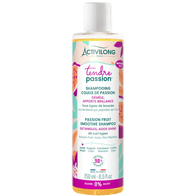 Activilong Tendre Passion Shampoing sans sulfate au jus de maracuja et peptides de pois