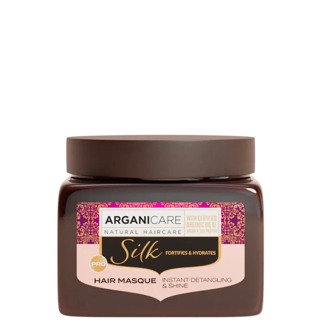 Arganicare Silk Masque à la Protéine de Soie pour cheveux ternes et cassants Pot 