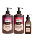 Trio Arganicare SILK revitalise, fait briller et protège de la chaleur lors du brushing les cheveux secs et ternes