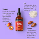 Un soin réparateur complet aux huiles de Batana, riz et de jojoba pour nourrir et protéger les cheveux et pointes sèches. Aunt Jackie's