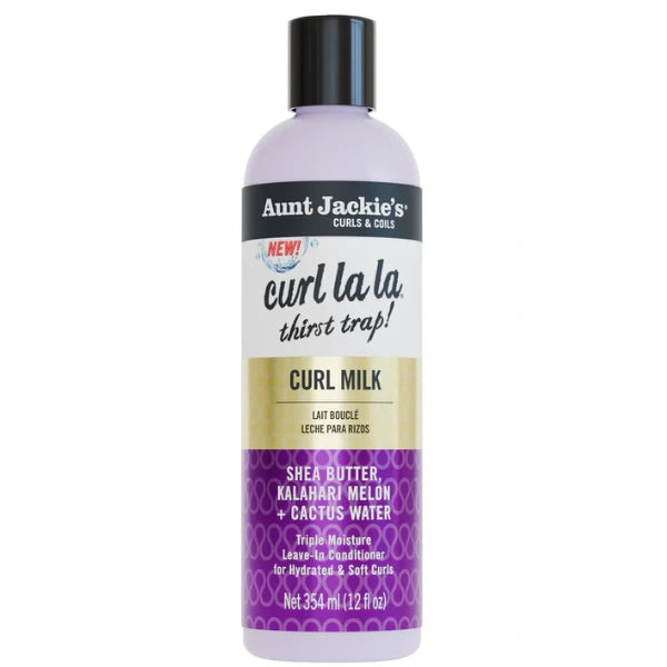 Lait capillaire hydratant Curl La La Aunt Jackie’s Curl Milk pour cheveux crépus frisés et bouclés
