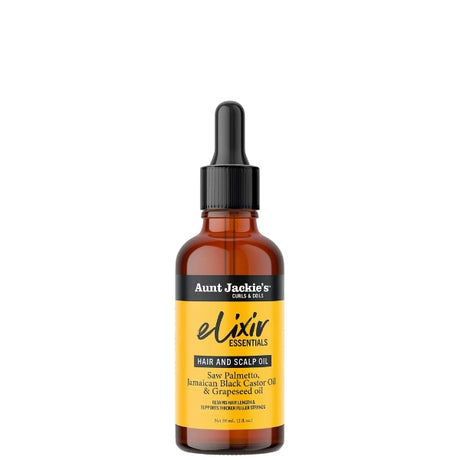 Elixir Saw Palmetto JBCO Aunt Jackie's, sérum à l’huile de ricin noire de Jamaïque pour fortifier les cheveux cassants et stimuler la pousse