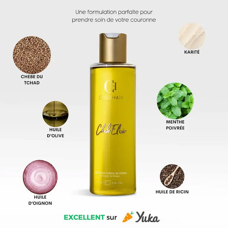 Bain d'huiles au Chebe pour des cheveux plus longs et plus forts ! Chebhair 200ml