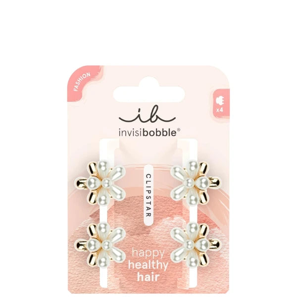 4 Barrettes Cheveux Fleurs Perlées CLIPSTAR S - Invisibobble