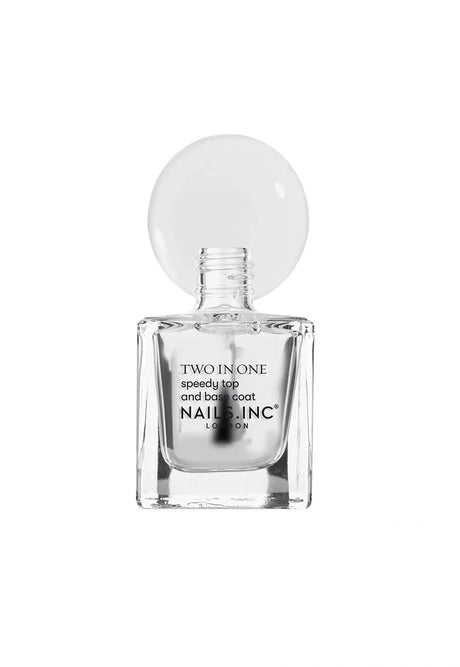 Base et top coat transparent 2 en 1 Séchage rapide Nails Inc 