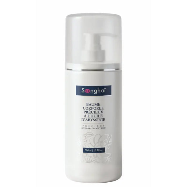 baume hydratant corps pour peau sèche à l'Huile d'Abyssinie Soonghai. Flacon 500ML