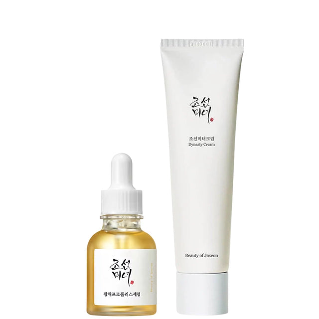 Duo Éclat Visage Beauty of Joseon avec Glow Serum Propolis Niacinamide et Dynasty Cream pour hydrater la peau et illuminer le teint