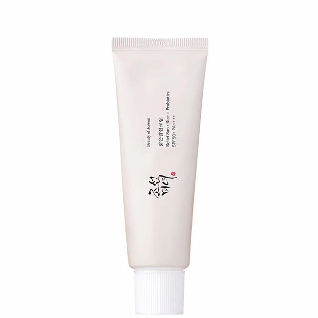 Crème solaire Beauty of Joseon Relief Sun Rice + Probiotics SPF50 tube minimaliste visage hydratant
