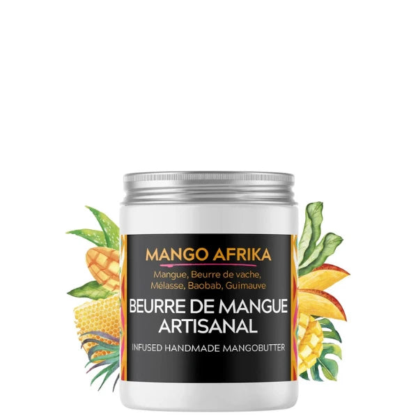 Beurre de mangue, de vache, mélasse, baobab et guimauve pour nourrir les peaux et cheveux secs Mango Afrika