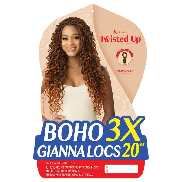 Crochets Braids Faux Locks Boho Gianna Locs 20 "- Outré