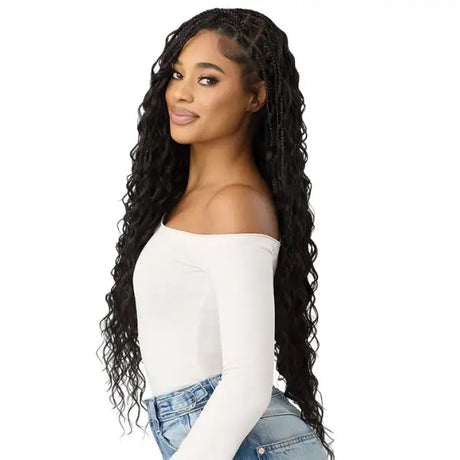 Perruque HD Lace Boho Mermaid Box Braids 32" - Outré
