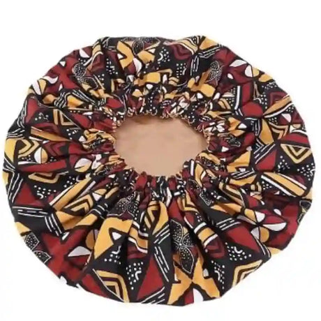 Bonnet imprimé Ankara doublé en satin pour protéger les cheveux crépus bouclés au quotidien