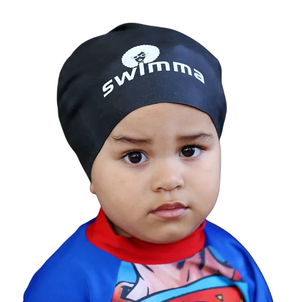Bonnet de bain Swimma Caps pour bébé et jeune enfant avec cheveux afro-texturés 