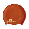 Bonnet bain etpiscine en silicone pour cheveux longs, afro ou avec tresses / locks. 23cm à plat - Rouge Brique