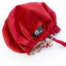 Bonnet de bain enfant rouge avec doublure satin anti-humidité – idéal pour préserver les cheveux naturels et coiffures