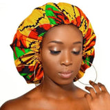 Bonnet imprimé Ankara doublé en satin pour protéger les cheveux bouclés, frisés, crépus et locks