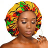 Bonnet imprimé Ankara doublé en satin pour protéger les cheveux bouclés, frisés, crépus et locks