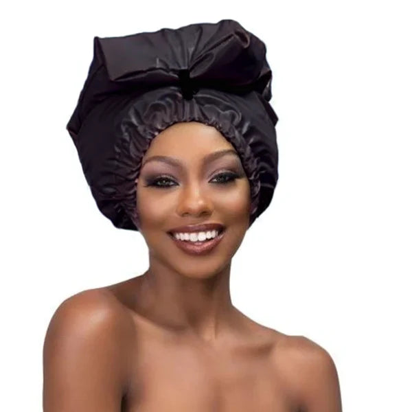 Bonnet de douche noir XL pour braids Janet Collection Nala Tress