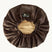 Bonnet de douche XL marron et beige satin imperméable Swimma – accessoire capillaire pour cheveux longs, locks et tresses