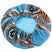 Bonnet Ankara Intérieur Satin Polyester Blue Orange pour la protéger les cheveux des frottements