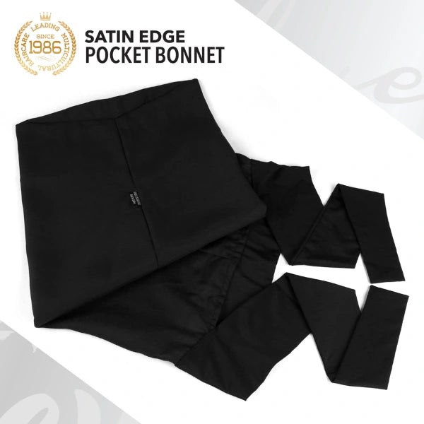 Bonnet satin noir pour pour Locks et Tresses