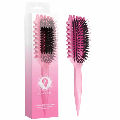 Brosse Define EdgeLift Bounce Curl Rose pour définir des boucles brillantes et régulières cheveux bouclés frisés crépus