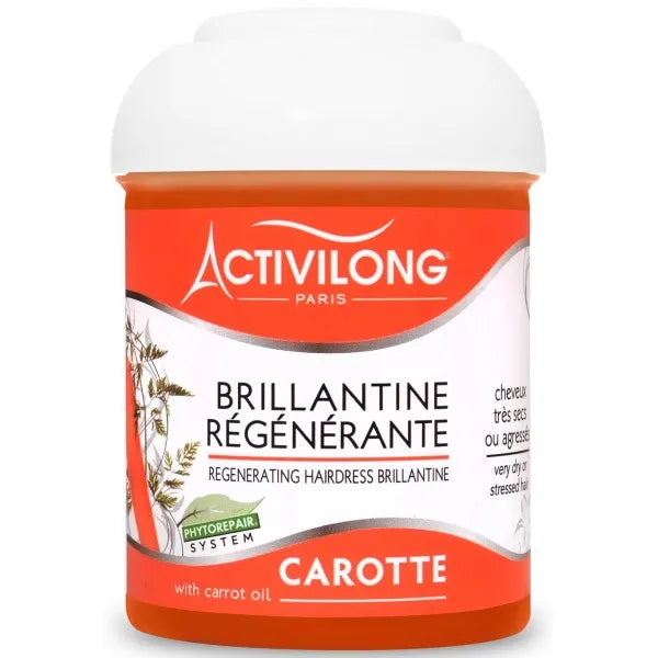 Activilong - Brillantine Régénérante enrichie en extraits de Carotte. Pot 125ml
