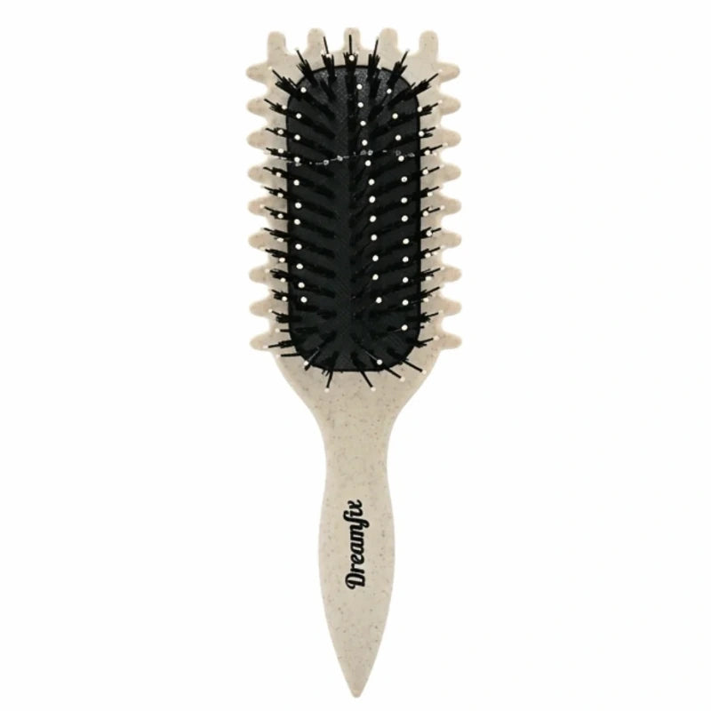 Brosse pour définir les boucles : démêle, lisse et définie ! En matériaux biosourcés Beige