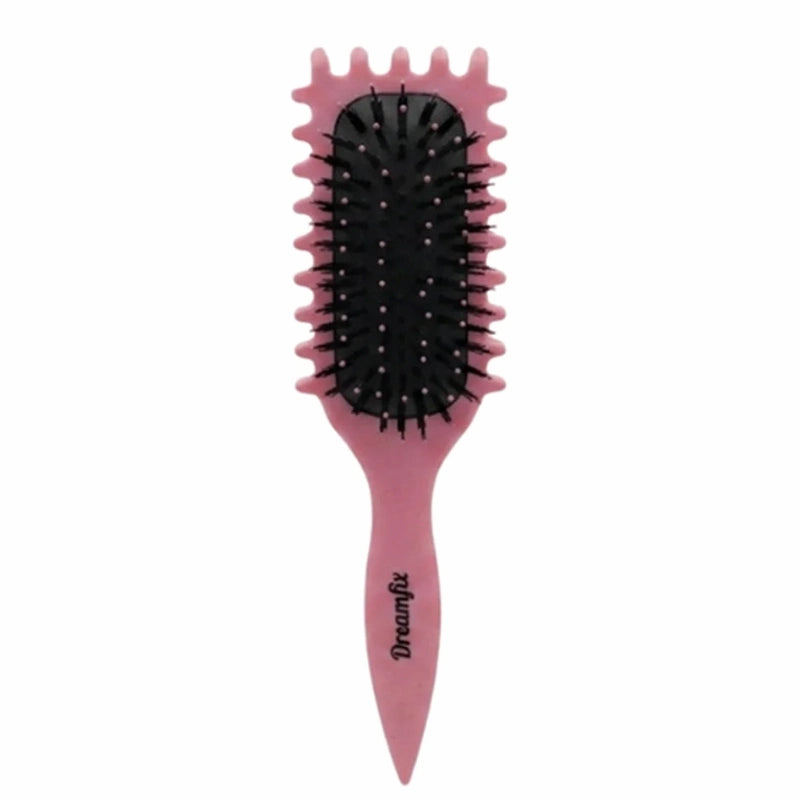 Brosse pour définir les boucles : démêle, lisse et définie ! En matériaux biosourcés Rouge