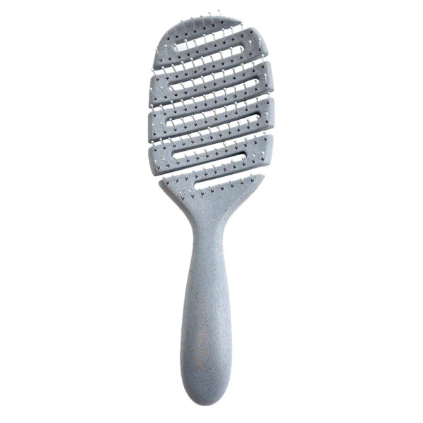 Brosse à picots antistatiques ultra Souples GRISE fabriquée avec de la Paille de Blé et Plastique recyclable et Biodégrable