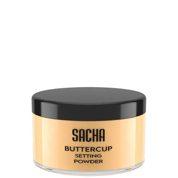 Sacha Buttercup Poudre libre fixante maquillage pour peau noire couleur jaune