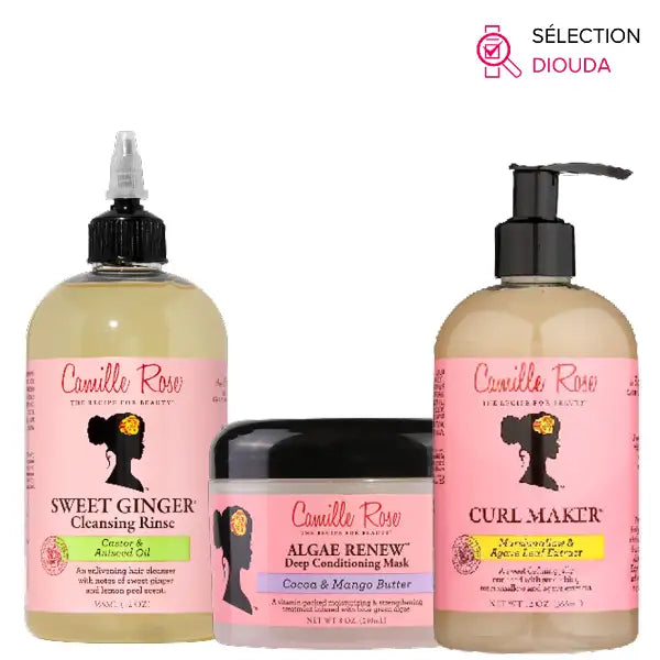 Routine Wash and Go Camille Rose Naturals les essentiels Cheveux crépus, bouclés, frisés