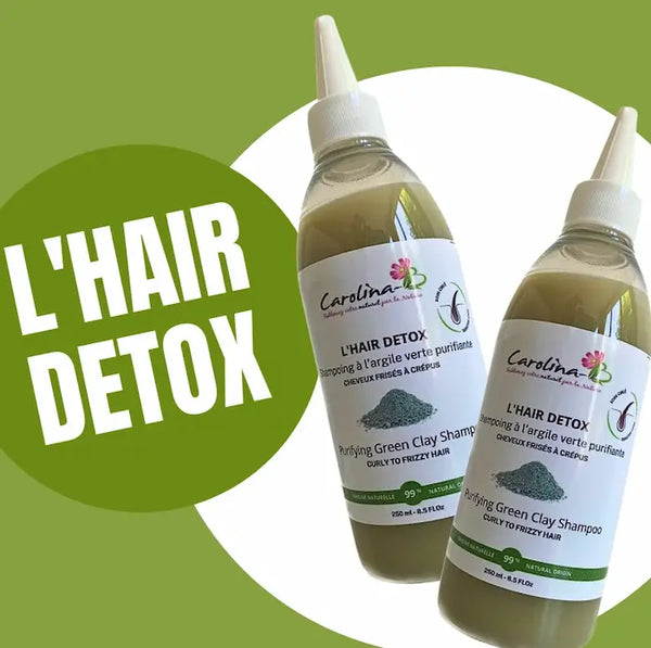 Shampoing purifiant naturel à l'Argile Verte L'Hair Detox - Carolina B  Flacon 250ml 
