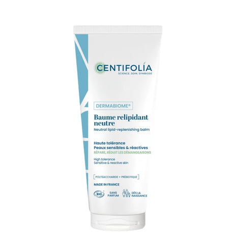 Baume Relipidant apaise les démangeaisons des peaux sensibles et réactives Centifolia Dermabiome