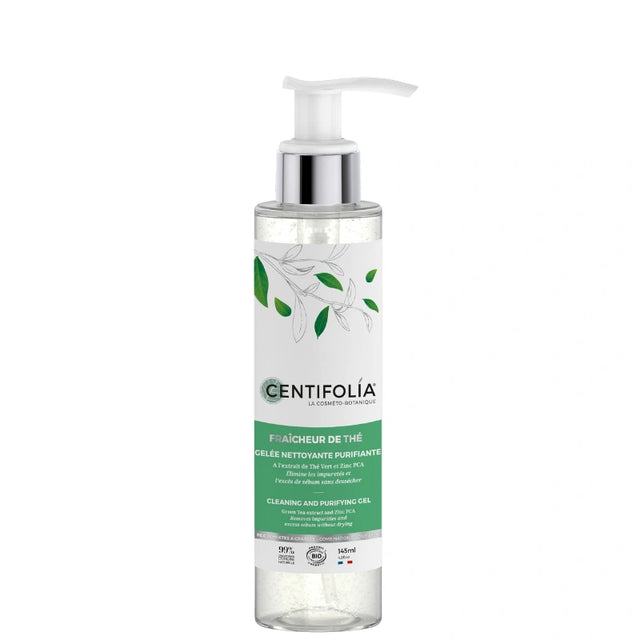 Gelée nettoyante Purifiante pour peau mixte à grasse au Thé Vert et Zinc PCA Centifolia