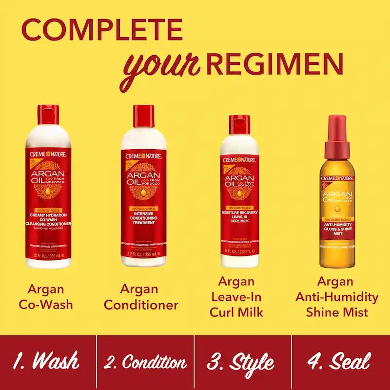 Routine Creme of Nature pour cheveux Frisés