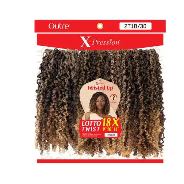 Crochet braid mèches, noir, chocolat, Lotto Twist