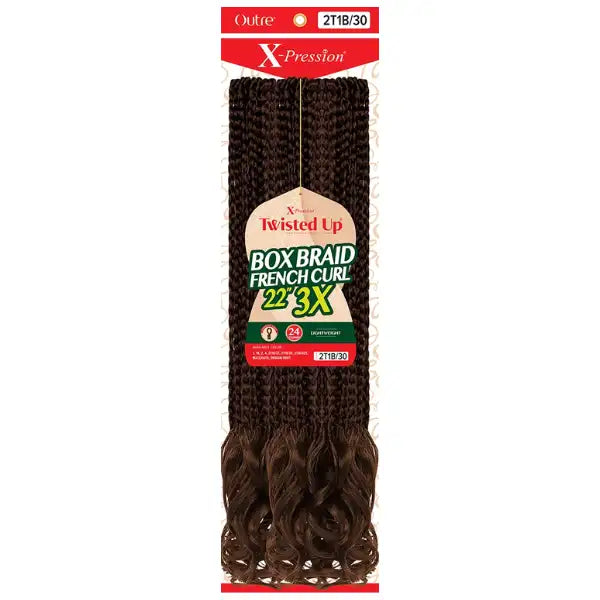 3X Crochets Braids French Curl X-Pression Outre