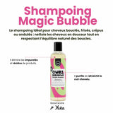 Curl Hibiscus Shampoing Magic Bubble nettoie en douceur, réhydrate les cheveux crépus à ondulés