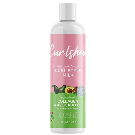 Lait Coiffant Hydrant et Nourrissant à base de Collagène et huile d'Avocat pour cheveux abîmés en quête de longueur ORS Curlshow