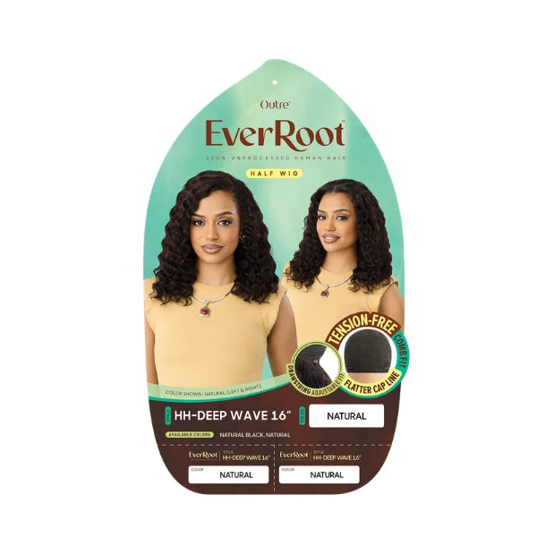 Perruque Demi-tête ondulé Human Hair 16''  HH Deep Wave - Outré Hair