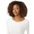 Demi perruque aveec texture kinky curly couleur chocolat mi-longue Outre Camie