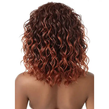 Demi-perruque Synthétique Lisse Châtain Doré Cuivré 40cm - Réf 018 - Taille 30 - Neuf