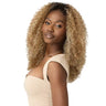 Demi-tête blond, kinky curly style en 18 poucesyaki hair de chez Outré.
