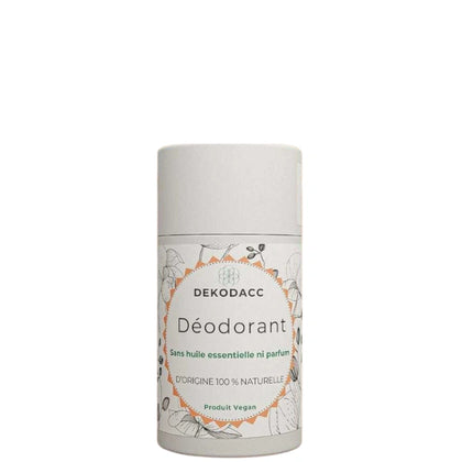 Dekodacc Déodorant Neutre Bio Stick 100% naturel, bio sans huile essentielle ni parfum