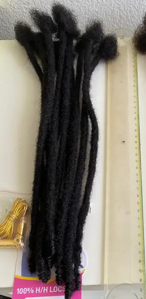 Mèches naturelles locks Extensions de dreadlocks Afro Kinky Human Hair Loc N Roll Braid - Janet Collection NATURAL Black 12 pouces