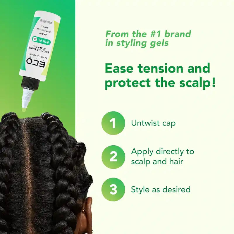 Comment utiliser l'huile au romarin Sooth & Shine Eco Style sur tresses et locks ?