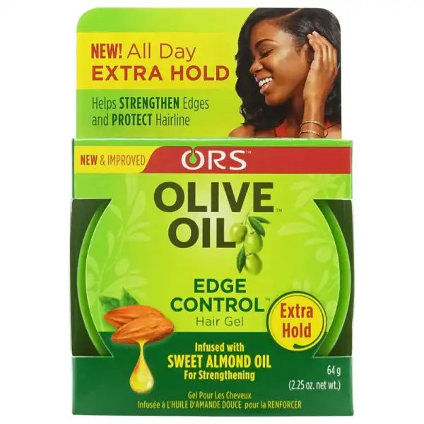 Edge Control Gel à l'huile d'Olive - hydrate et fortifie les baby hairs. Pot 64g