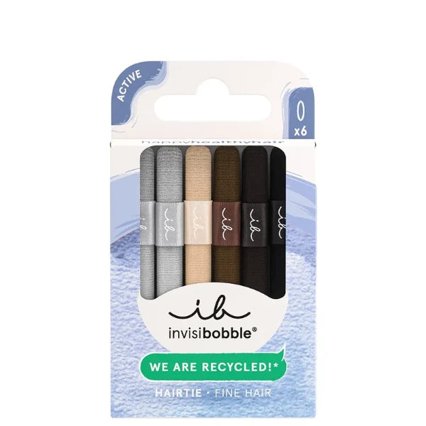 Lot de 6 élastiques sans couture pour cheveux fins Invisibobble
